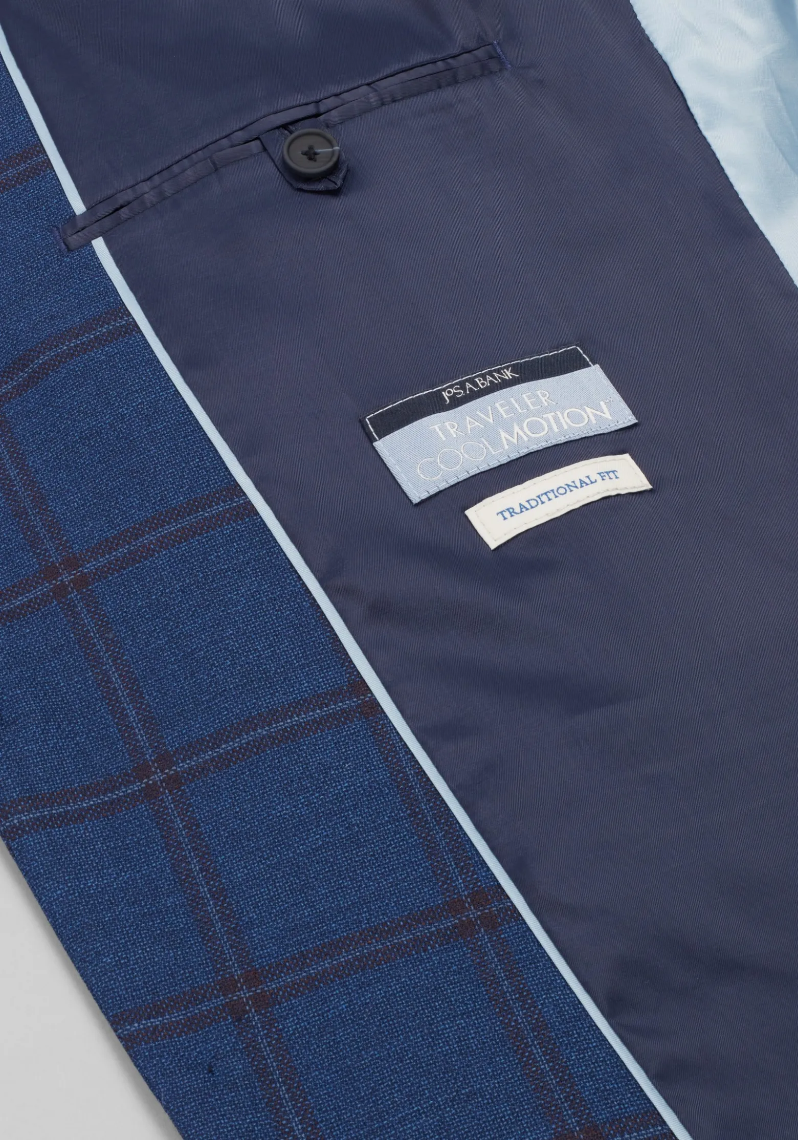 Traveler® COOLMOTION Traditional Fit Windowpane Sportcoat