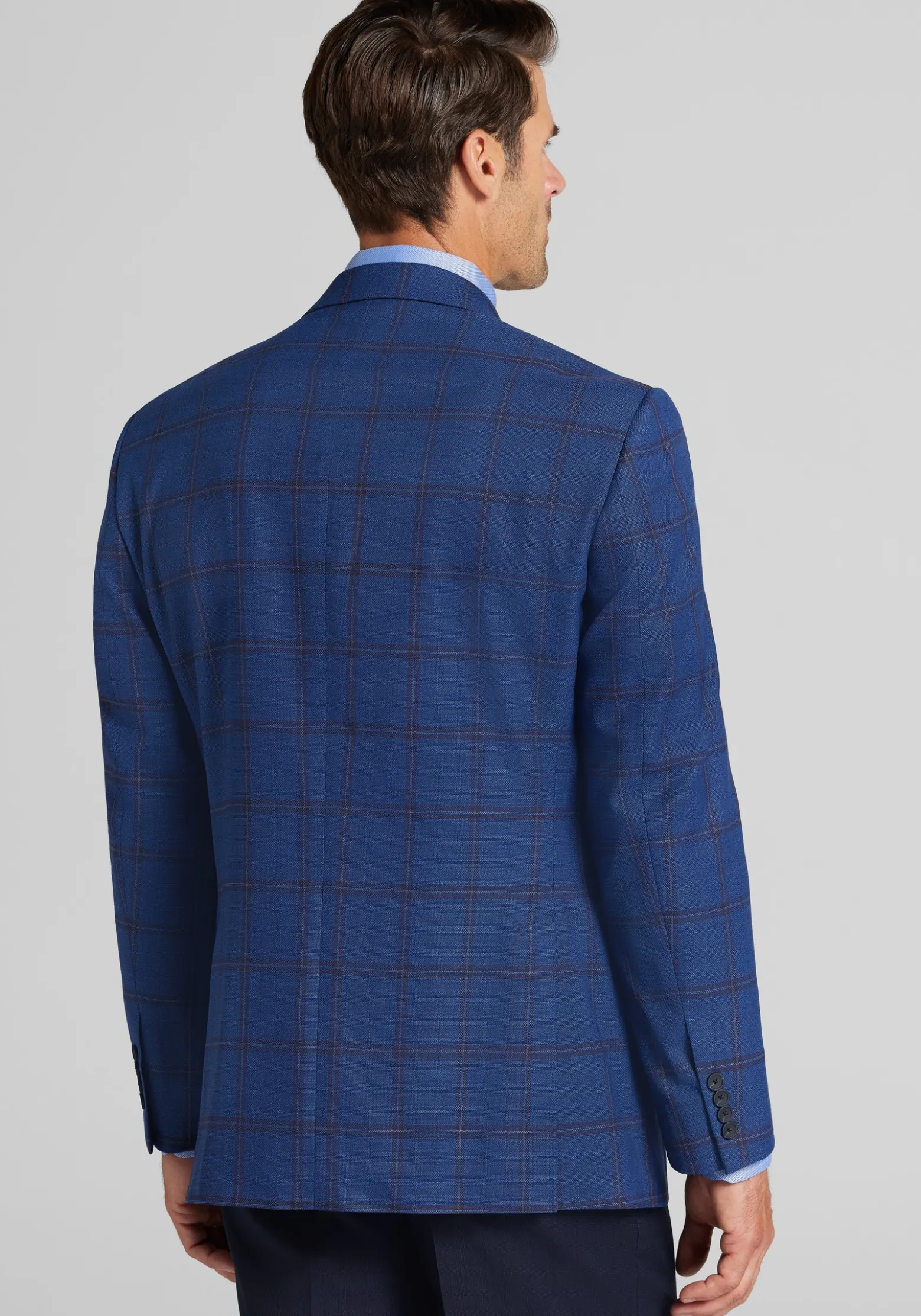 Traveler® COOLMOTION Traditional Fit Windowpane Sportcoat