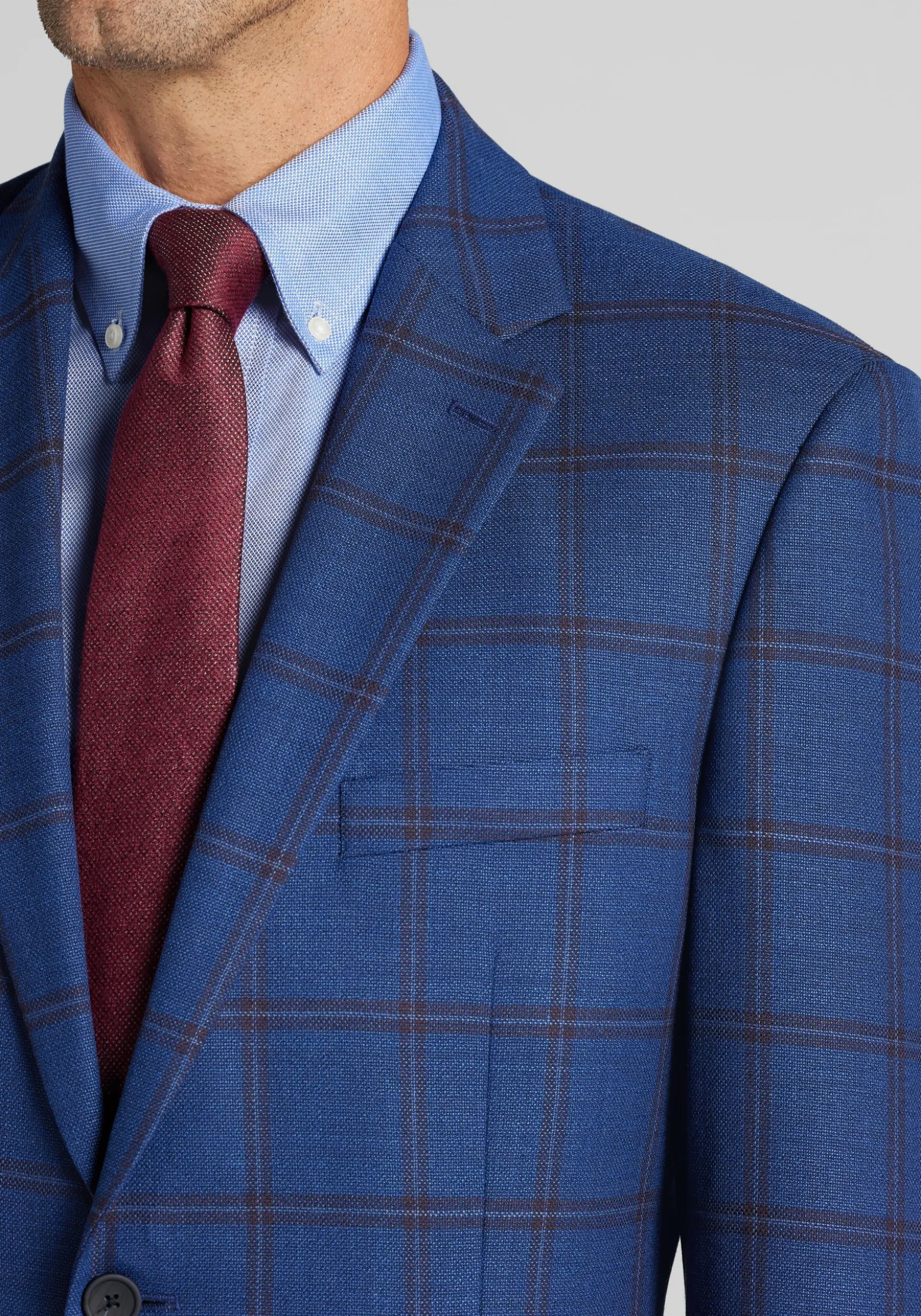 Traveler® COOLMOTION Traditional Fit Windowpane Sportcoat