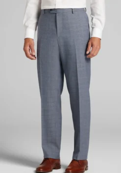 Traveler® COOLMOTION Traditional Fit Mini Plaid Wool Blend Suit Separates Pants