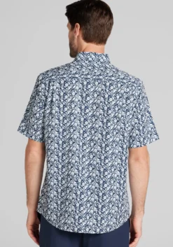 Traveler® COOLMOTION Traditional Fit Short Sleeve 4‑Way Stretch Button Up Shirt