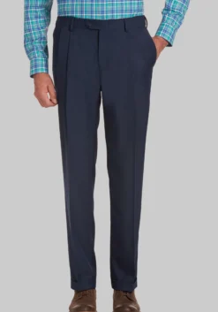 Traveler® Performance Traditional Fit Slider Waistband Pleated Chinos - Big & Tall