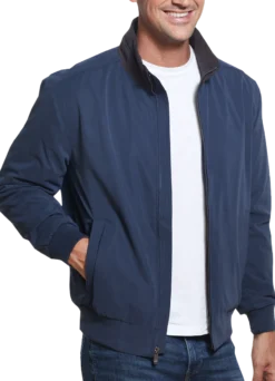 Weatherproof Tailored Fit Microfiber Fleece-Lined Bomber Jacket
