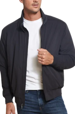 Weatherproof Tailored Fit Microfiber Fleece-Lined Bomber Jacket