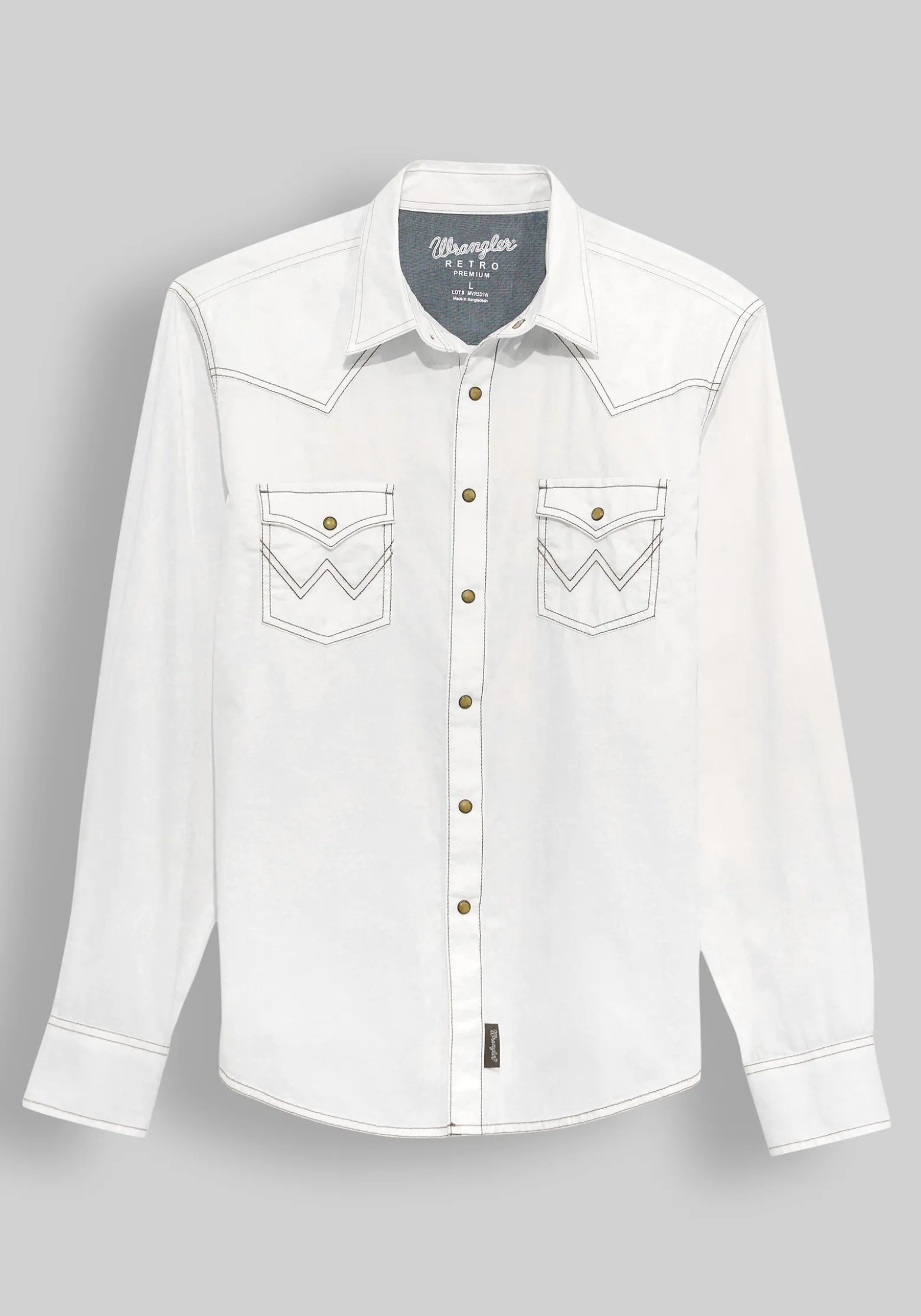 Wrangler Retro Premium Tailored Fit Western Button Up Shirt
